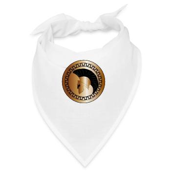 elmo greco e scudo, troiano, oro - Bandana - Weiß - Vorne