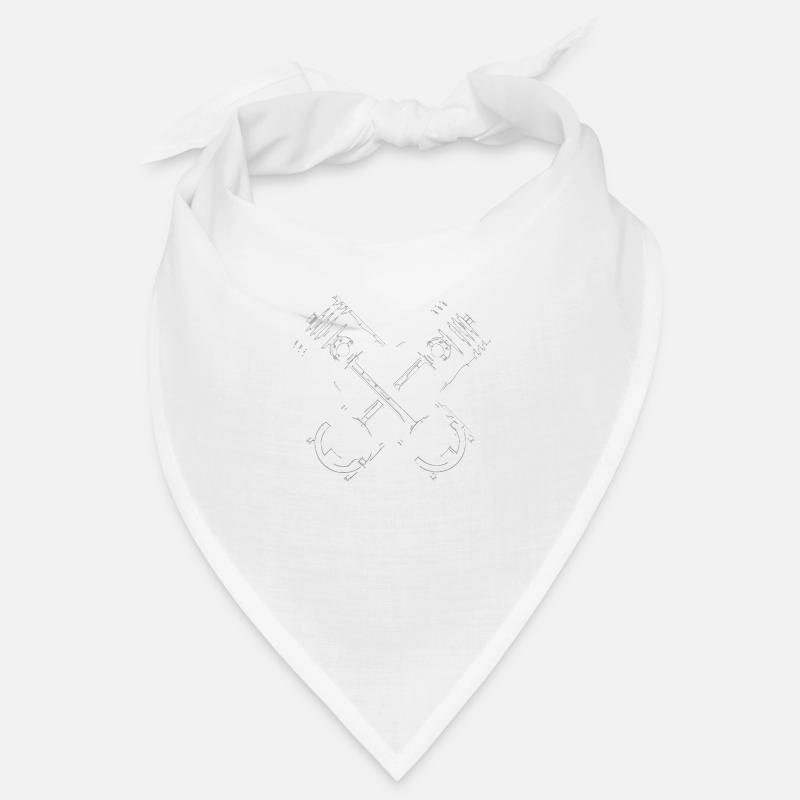 Pleul piston engine V8 V6 - Bandana - white