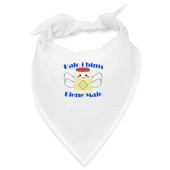 Halo i bims Biene Majo Flachwitz Shirt - Bandana - Weiß - Vorne