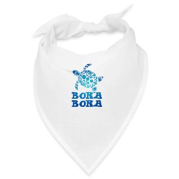 Polynesien Bora Bora Bora Schildkröte Tribal Tatto - Bandana - Weiß - Vorne