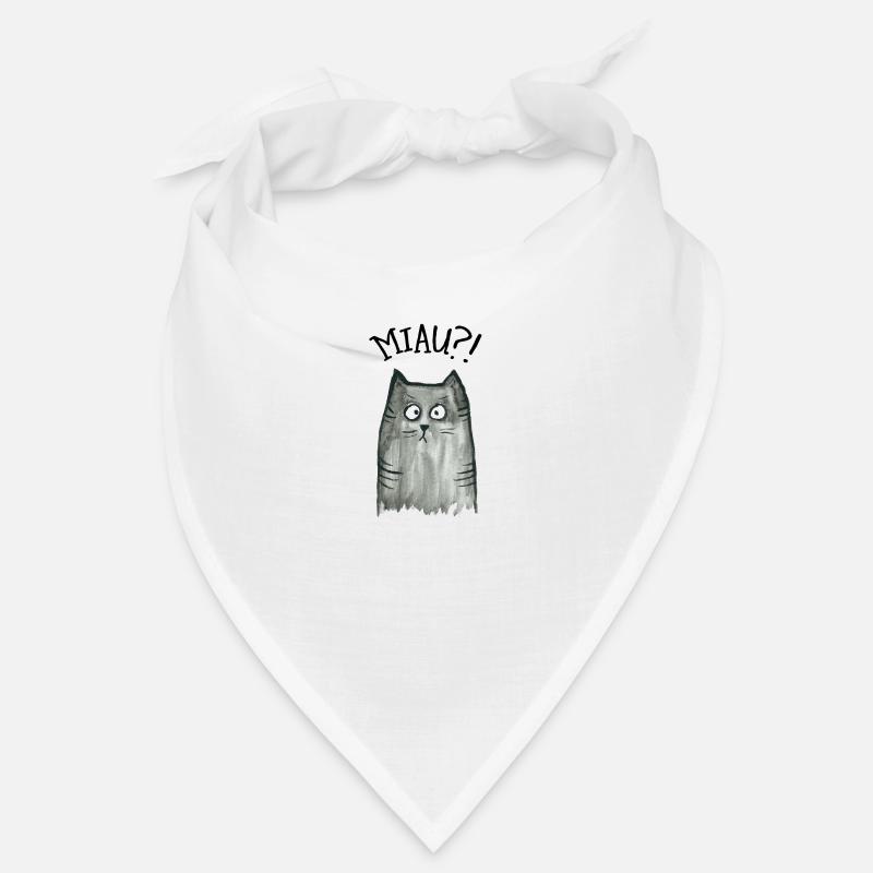 Grau getigerte Katze Miau Bandana