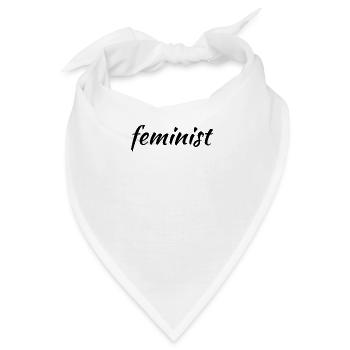 feminism - feminist - Bandana - Weiß - Vorne