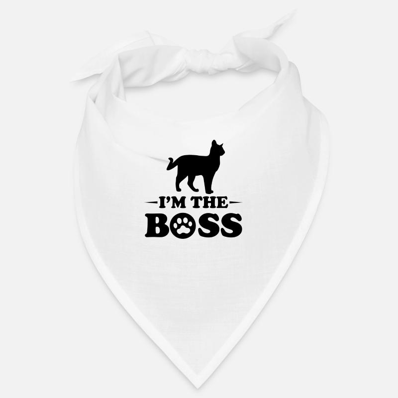 I am the Boss Cat Katzenliebe Katze Geschenk Chef Bandana