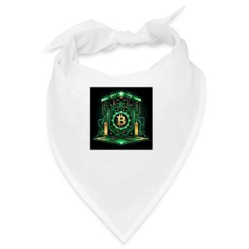Bitcoin Krypto Crypto to the Moon Geschenk Tresor - Bandana - Weiß - Vorne