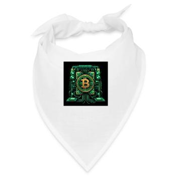 Bitcoin Krypto Crypto to the Moon Geschenk Tresor - Bandana - Weiß - Vorne