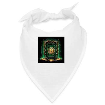 Bitcoin Krypto Crypto to the Moon Geschenk Tresor - Bandana - Weiß - Vorne