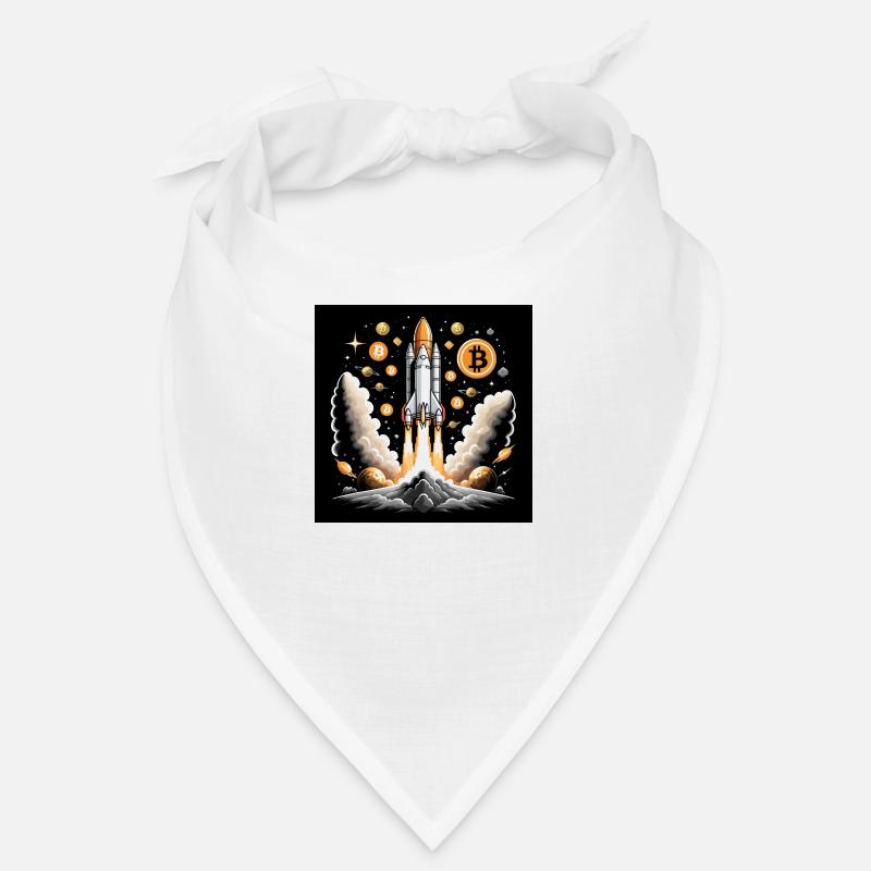 Bitcoin Krypto Crypto to the Moon Geschenk Rakete Bandana
