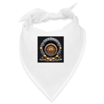 Bitcoin Krypto Crypto to the Moon Geschenk Tresor - Bandana - Weiß - Vorne