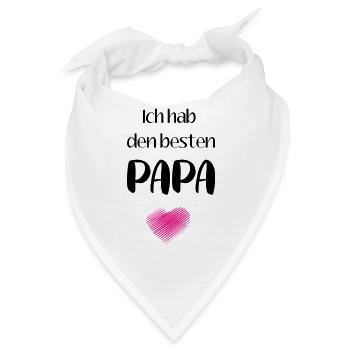 Ich hab den besten Papa - Bandana - Weiß - Vorne