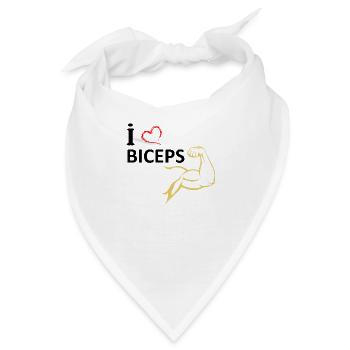 Bodybuilding Workout Gym - Bandana - Weiß - Vorne