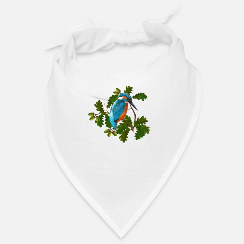 Vogel - Bandana - Weiß