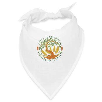 Die Natur ist meine Religion Naturschutz Klima - Bandana - Weiß - Vorne
