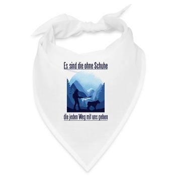 Hunde Spaziergang Spazieren gehen mit Hunden - Bandana - Weiß - Vorne