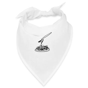 essen spaghetti - Bandana - Weiß - Vorne