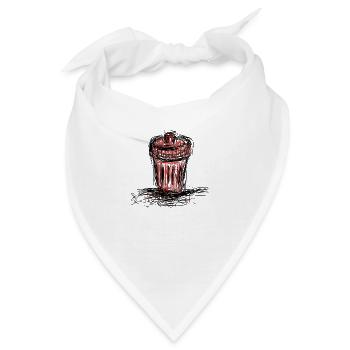Müll eimer - Bandana - Weiß - Vorne