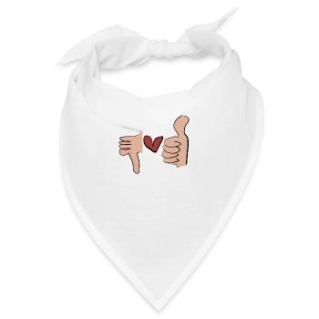 like herz - Bandana - Weiß - Vorne