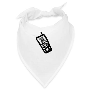 Handy Telefon - Bandana - Weiß - Vorne