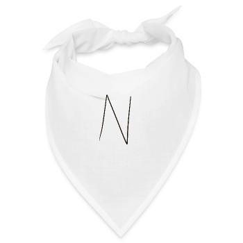 Buchstabe Wort - Bandana - Weiß - Vorne