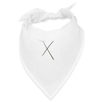 Buchstabe Wort - Bandana - Weiß - Vorne