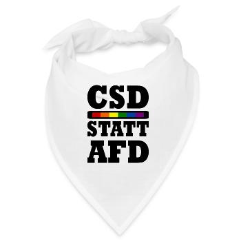Csd statt afd - Bandana - Weiß - Vorne
