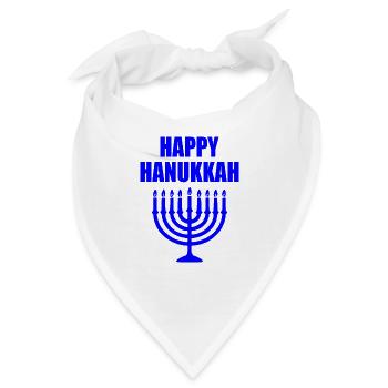 HAPPY HANUKKAH - Bandana - Weiß - Vorne