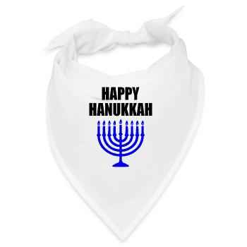 HAPPY HANUKKAH - Bandana - Weiß - Vorne