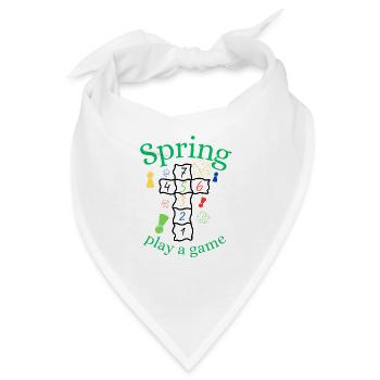 Frühling | Spring | Spiel | Spaß | Unterhaltung - Bandana - Weiß - Vorne