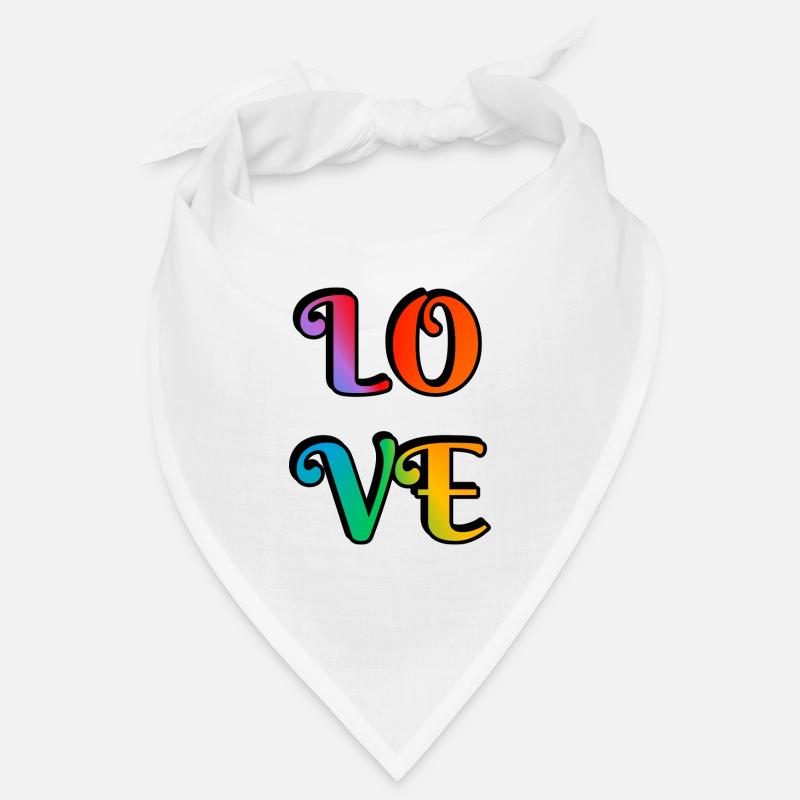 Retro Regenbogen Liebe Bandana
