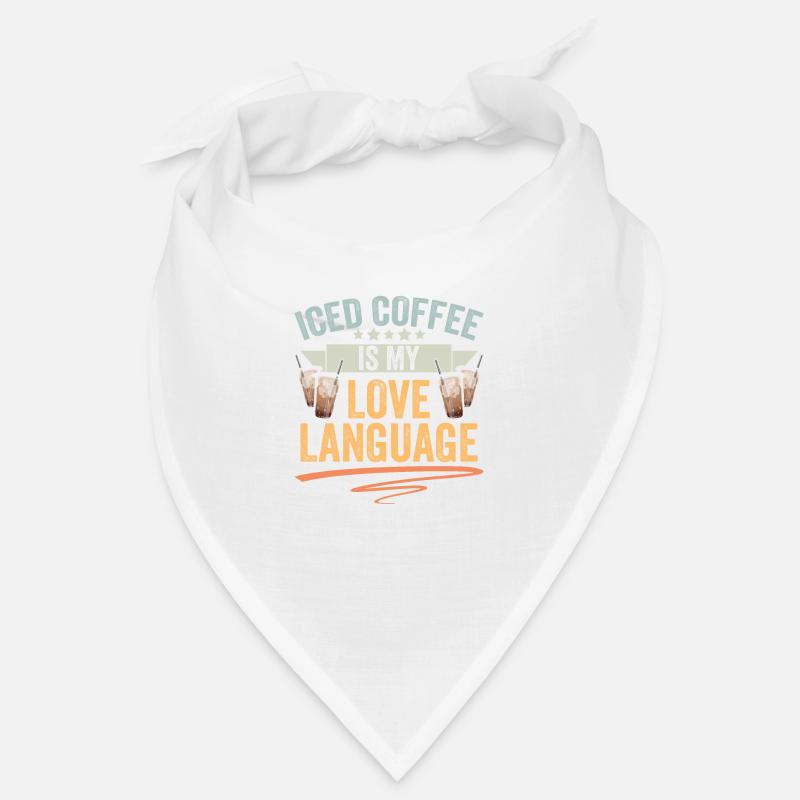 Le café glacé est ma langue d’amour Café glacé rétro Bandana