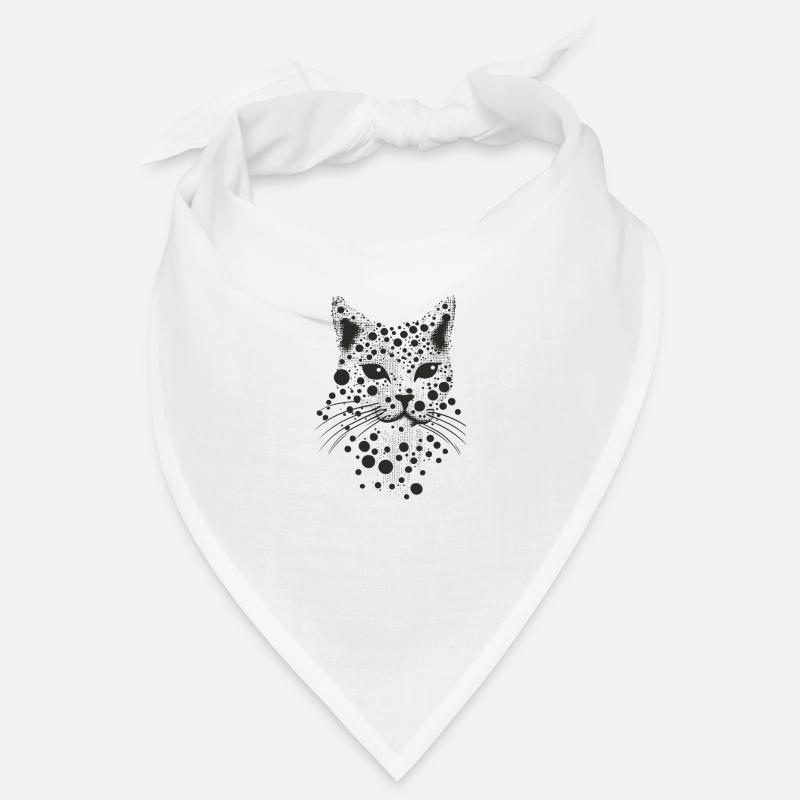 Cat cat face in dot design Bandana