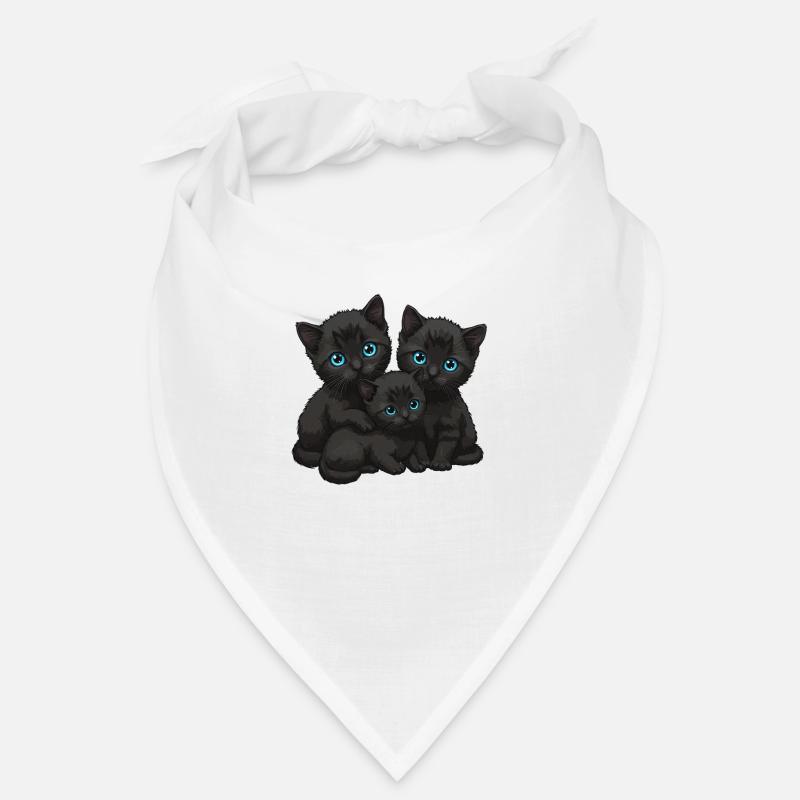 Yeux bleus Trois chats Bandana
