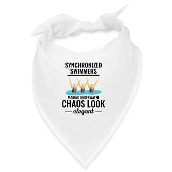 Synchronschwimmen Unterwasser Chaos Elegant - Bandana - Weiß - Vorne