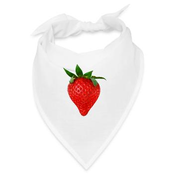 Strawberry Fruit Erdbeere Obst Frucht Früchte - Bandana - Weiß - Vorne