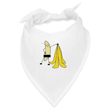 Crazy Banana, Banane lustige Bilder zensiert - Bandana - Weiß - Vorne