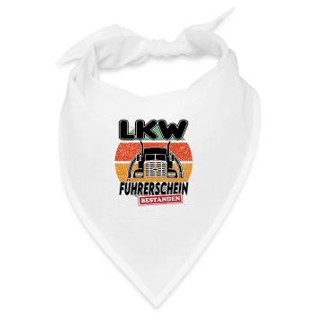 Lkw Führerschein bestanden - Bandana - Weiß - Vorne