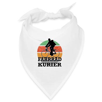 Fahrradfahrer Fahrradkurier - Bandana - Weiß - Vorne
