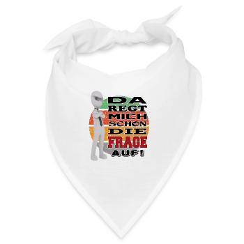 Sprüche Arbeit Beruf Blöde Frage Aufregen Retro - Bandana - Weiß - Vorne