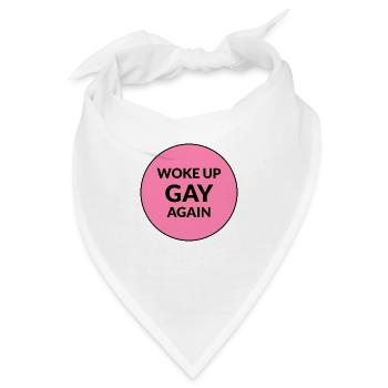 Wieder schwul aufgewacht - Bandana - Weiß - Vorne