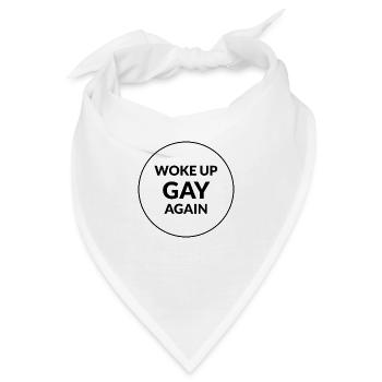 Wieder schwul aufgewacht - Bandana - Weiß - Vorne