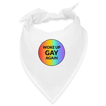 Wieder schwul aufgewacht - Bandana - Weiß - Vorne