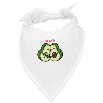 Let's Avocuddle Paare und Liebhaber Gift - Bandana - Weiß - Vorne