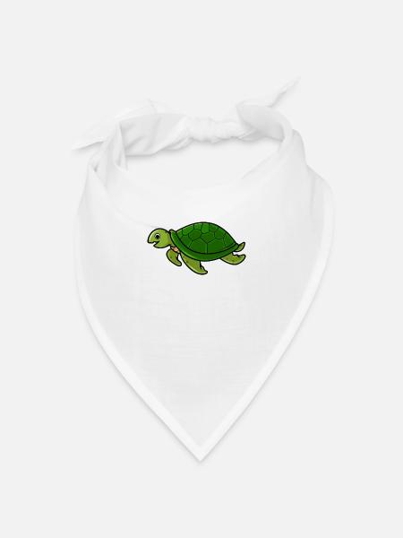 Schildkröte - Bandana - Weiß