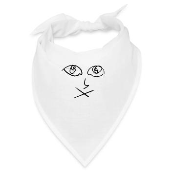mundtot mund - Bandana - Weiß - Vorne