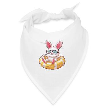 Hase Sommer Comic - Bandana - Weiß - Vorne