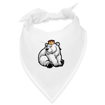 Eisbär Comic Krone - Bandana - Weiß - Vorne