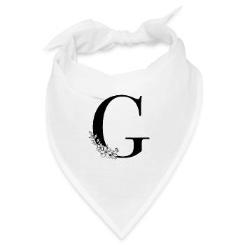 Buchstabe G - Bandana - Weiß - Vorne
