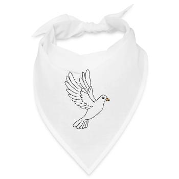 friedenstaube - Bandana - Weiß - Vorne
