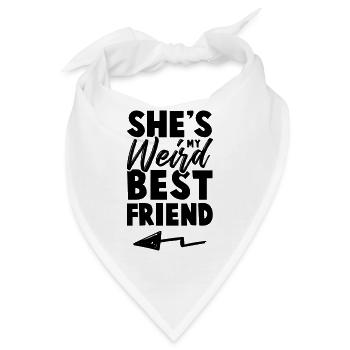 beste freundin - Bandana - Weiß - Vorne