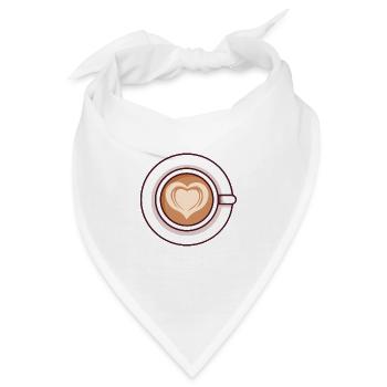 Cappuccino mit Liebe - Bandana - Weiß - Vorne
