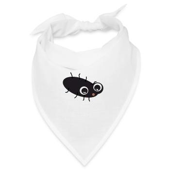 Kellerassel Miky - Süßes Käferchen – Glücksbringer - Bandana - Weiß - Vorne
